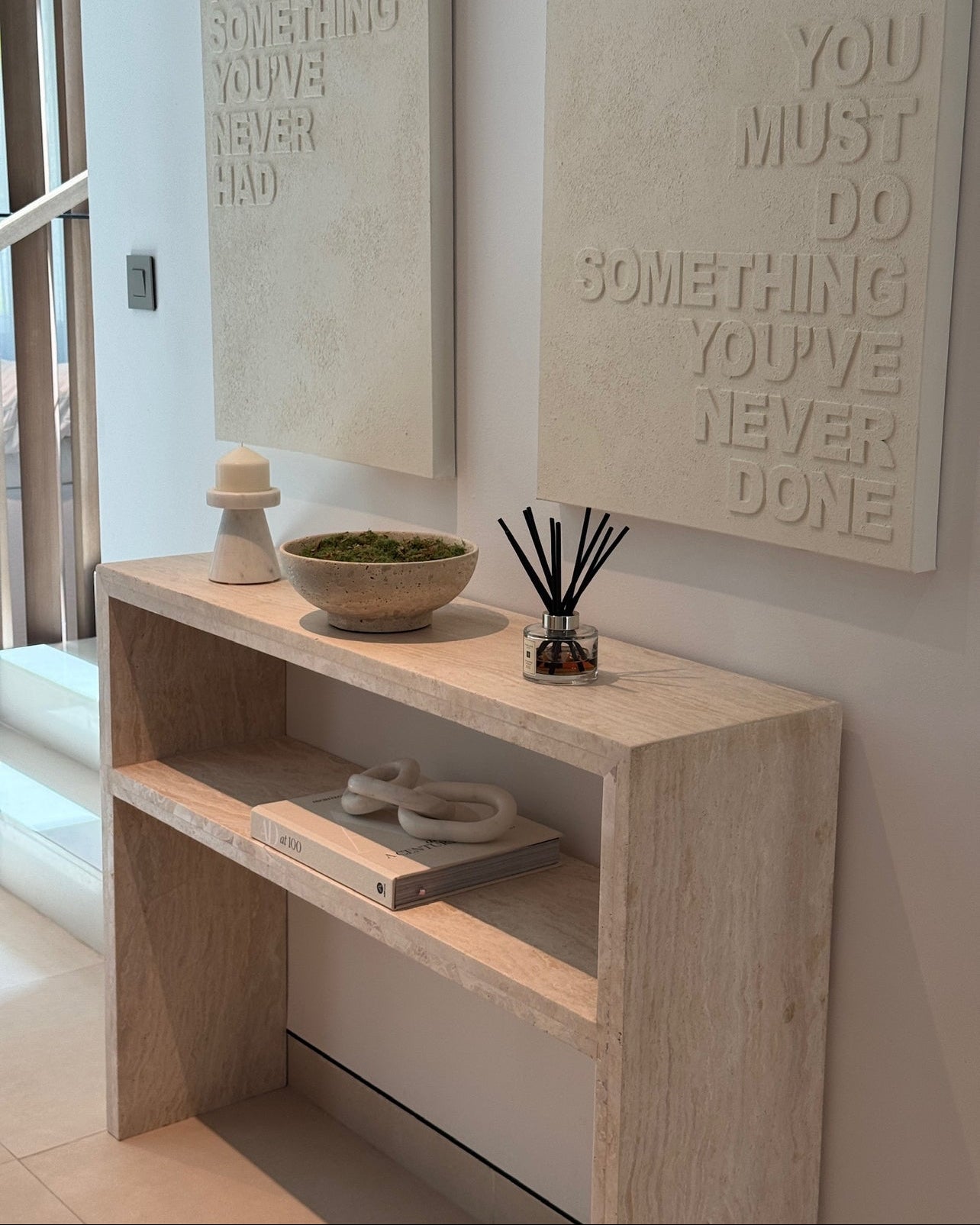 Oxford Travertine Console
